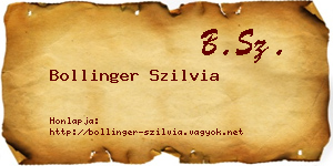 Bollinger Szilvia névjegykártya